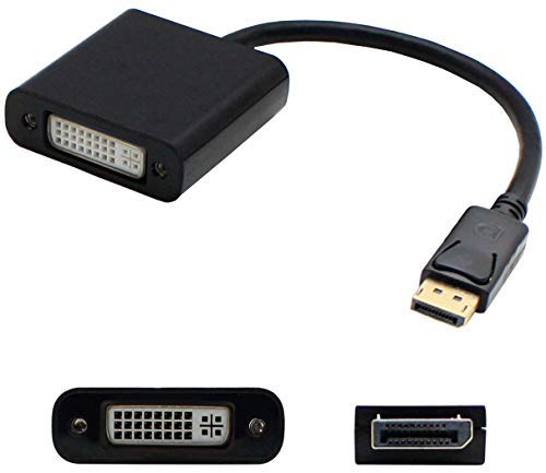 AddOn DisplayPort Male to DVI-I Female Adapter Cable, 8in, Black (DISPLAYPORT2DVI)