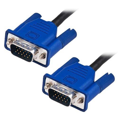 Importer520 HD15 Male to Male VGA Video Cable for TV Computer Monitor (5Ft, Blue Connector)